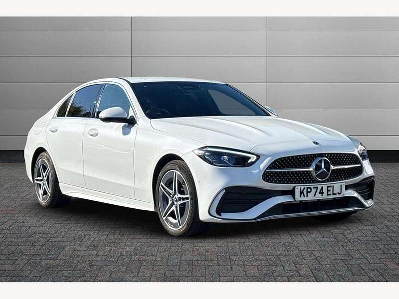 White Used 2024 Mercedes C300e AMG line Sedan | £32,999 (Super price) - Image 1/4