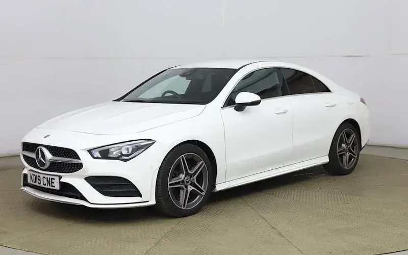 Used Mercedes CLA220 AMG line 190 HP (139 kW) 2019 White Coupe