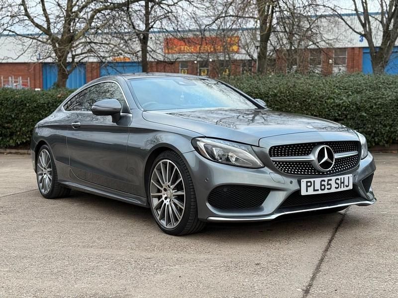 Begagnad Mercedes C250 AMG Line Premium Plus 2016 Grå Sportkupé