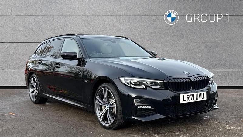 Black Used 2021 BMW 330e M Sport Estate | £28,475 (A bit pricey) - Image 1/4