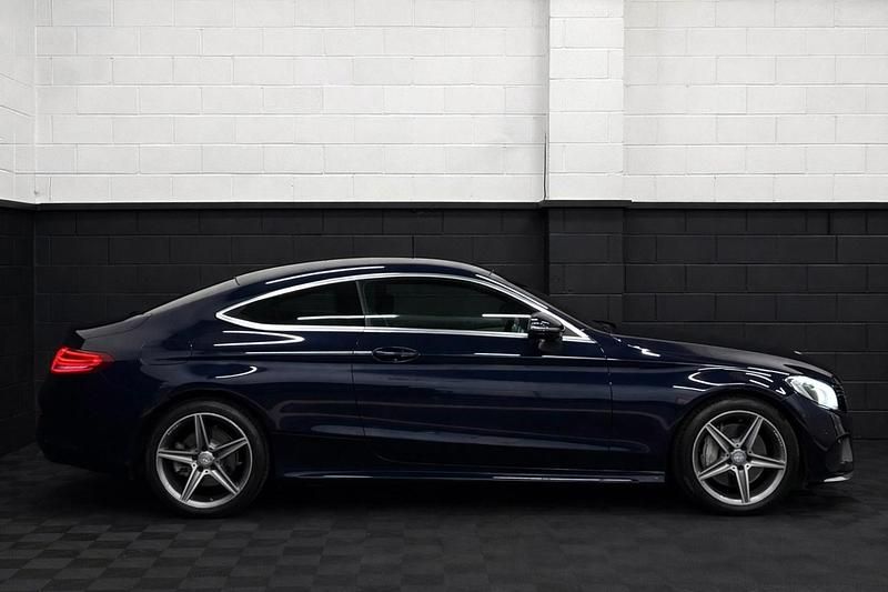 Used Mercedes C250 AMG line 204 HP (150 kW) 2016 Blue Coupe