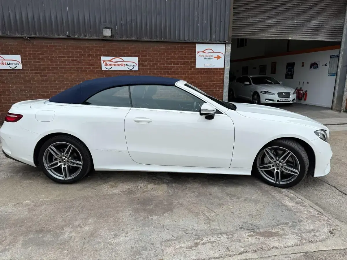 Used Mercedes E220 AMG line 194 HP (142 kW) 2018 White Cabriolet