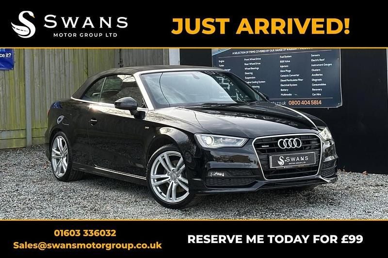 Used Audi A3 Cabriolet S-Line 2015 Black Cabriolet