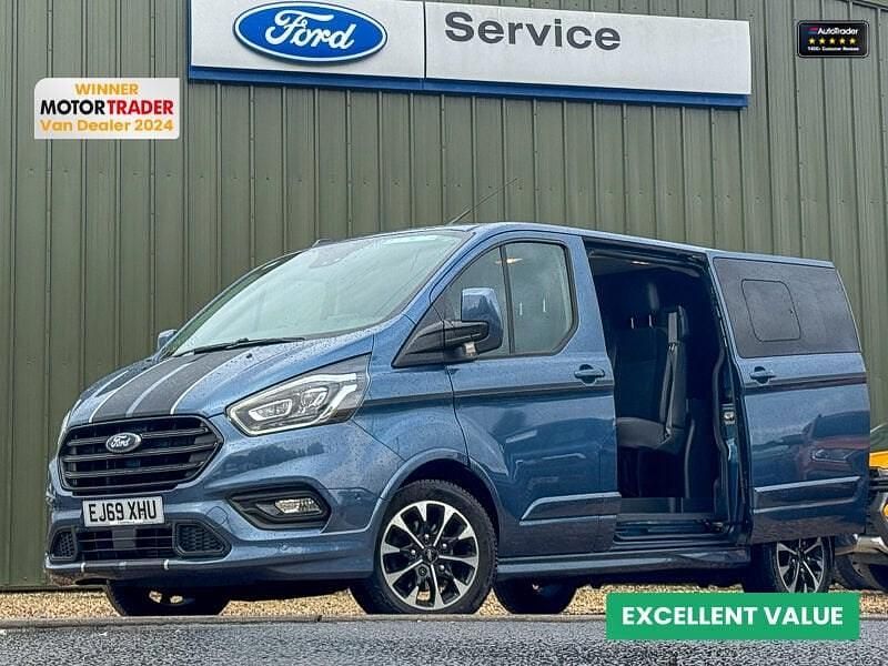 Used Ford Transit Custom Sport 185 HP (136 kW) 2019 Blue Van