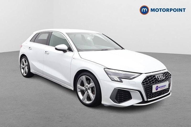 White Used 2021 Audi A3 S-Line Hatchback | £19,749 (Fair price) - Image 1/4