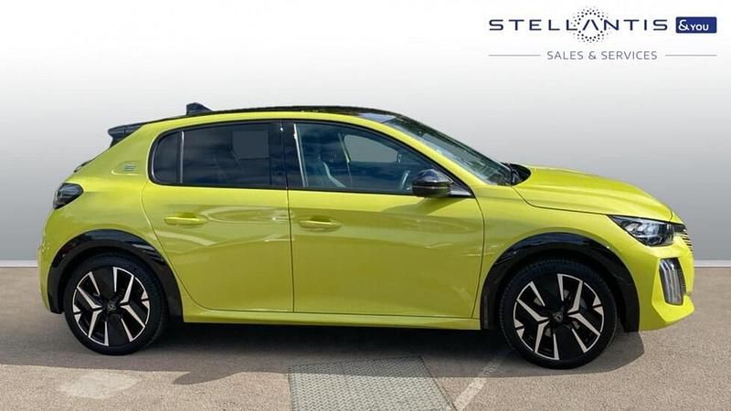 Yellow Used 2024 Peugeot e-208 GT Hatchback | £18,208 - Image 1/4