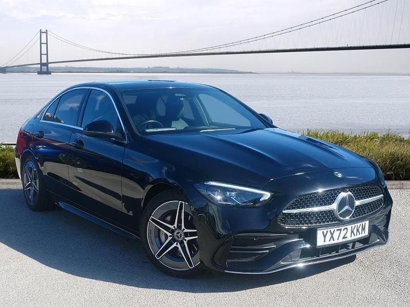 Black Used 2022 Mercedes C300 AMG line Sedan | £26,991 (Good price) - Image 1/4