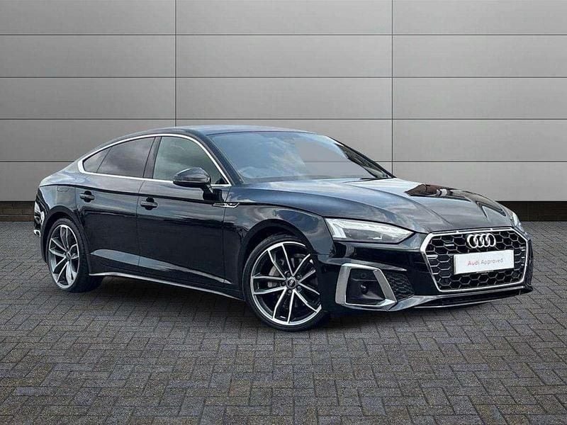 Black Used 2022 Audi A5 Sportback S-Line Hatchback | £27,590 (Fair price) - Image 1/4
