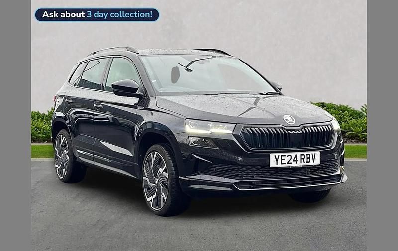 Black Used 2024 Skoda Karoq SportLine SUV | £28,051 (Fair price) - Image 1/4