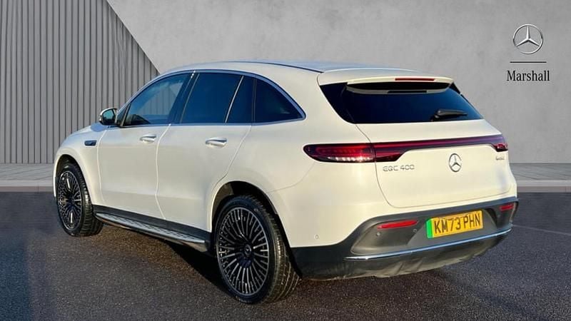 Used Mercedes EQC400 AMG Line Premium 300 kW (408 HP) 2023 Manufaktur opalite white bright SUV