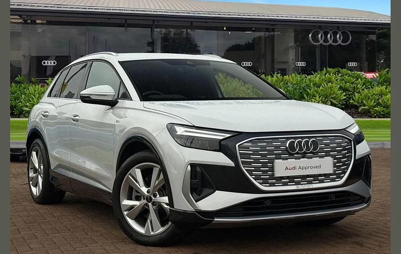 White Used 2024 Audi Q4 e-tron S-Line SUV | £34,980 - Image 1/4