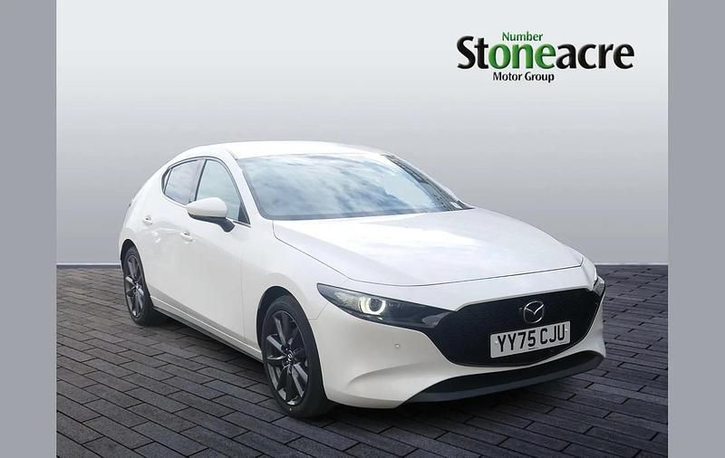 White New 2025 Mazda 3 Exclusive-Line Hatchback | £21,795 (Good price) - Image 1/4