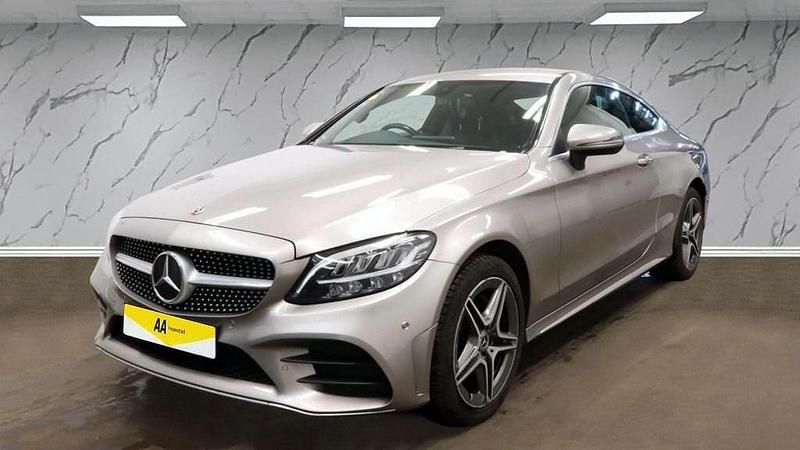 Used Mercedes C220 AMG line 194 HP (142 kW) 2019 Silver Coupe