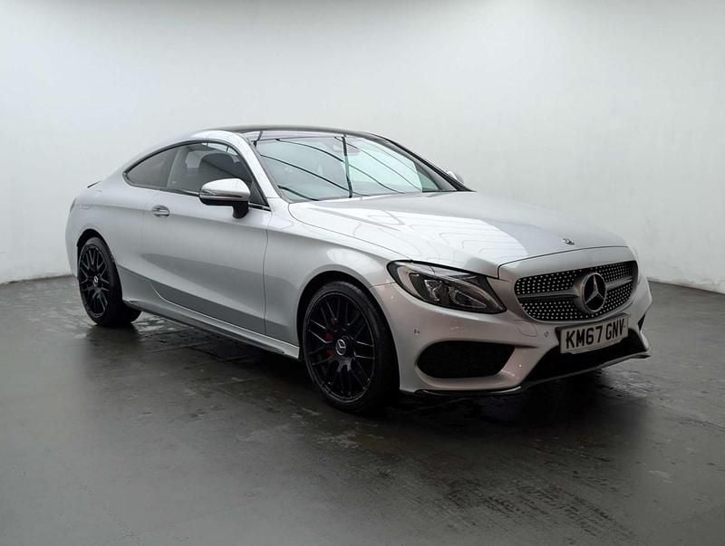 Used Mercedes C250 AMG line 204 HP (150 kW) 2018 Silver Coupe