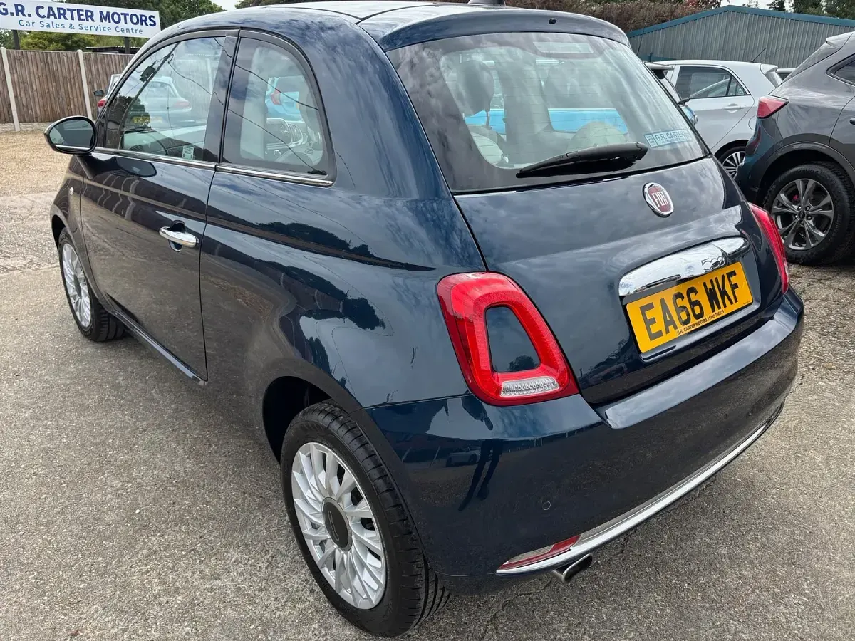 Used Fiat 500 Lounge 69 HP (50 kW) 2016 Blue Hatchback