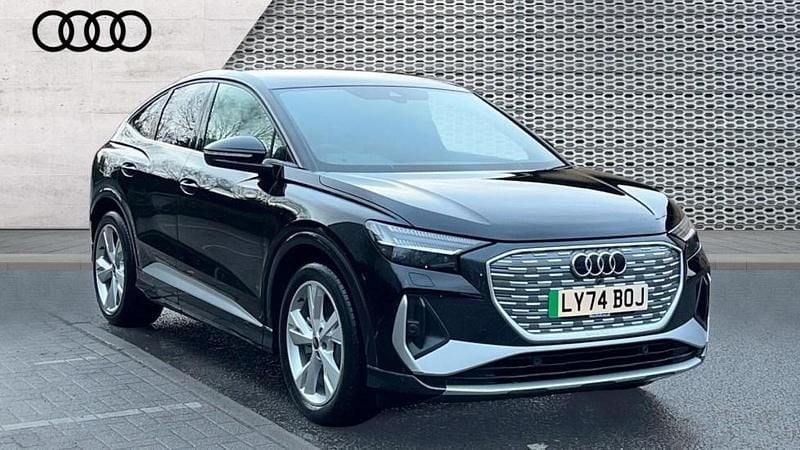 Black Used 2024 Audi Q4 e-tron S-Line SUV | £35,170 (Good price) - Image 1/4