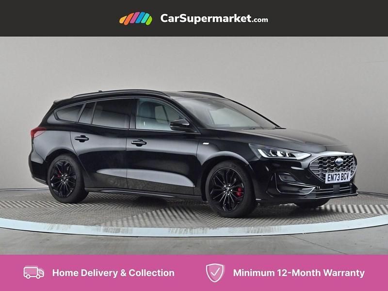 Black Used 2023 Ford Focus ST-Line X Estate | £19,597 (Fair price) - Image 1/4