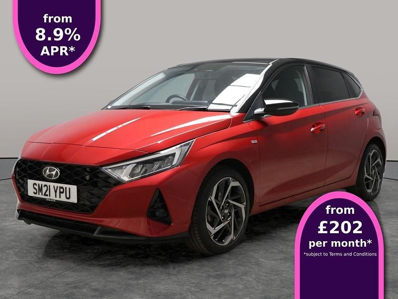 Red Used 2021 Hyundai i20 Ultimate Hatchback | £14,148 (Fair price) - Image 1/3