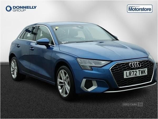 Blue Used 2022 Audi A3 e-tron Sport Hatchback | £18,995 (Fair price) - Image 1/4