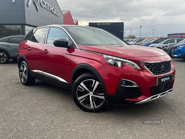 Red Used 2018 Peugeot 3008 GT-line Hatchback | £9,450 (Fair price) - Image 1/4