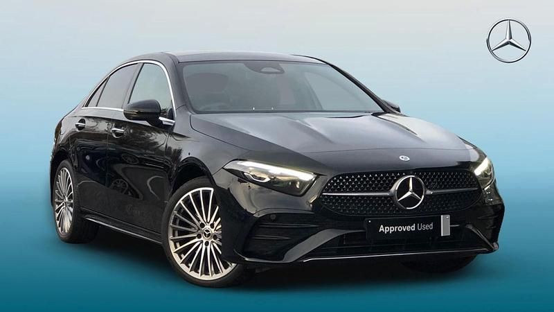 Cosmos black metallic Used 2023 Mercedes A250 AMG Line Premium Plus Sedan | £24,995 (Expensive) - Image 1/4