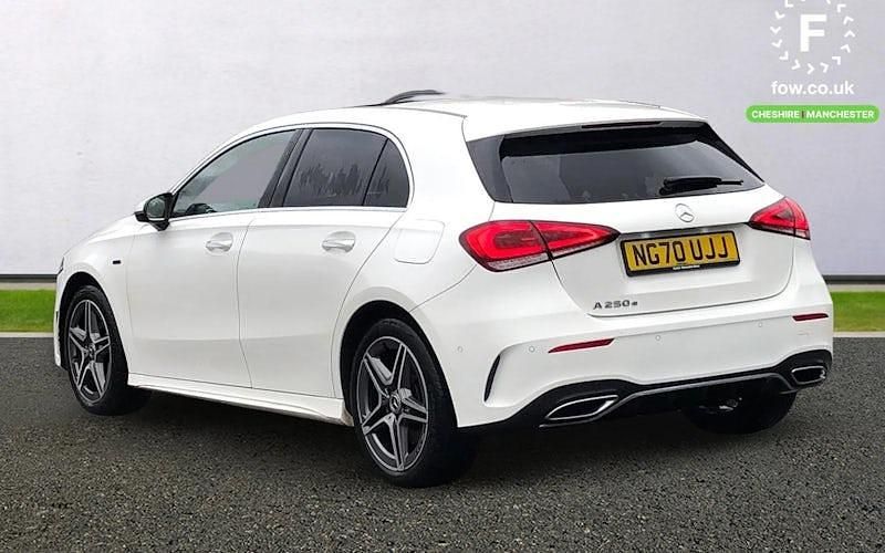 Used Mercedes A250 AMG Line Premium Plus 218 HP (160 kW) 2020 White Hatchback