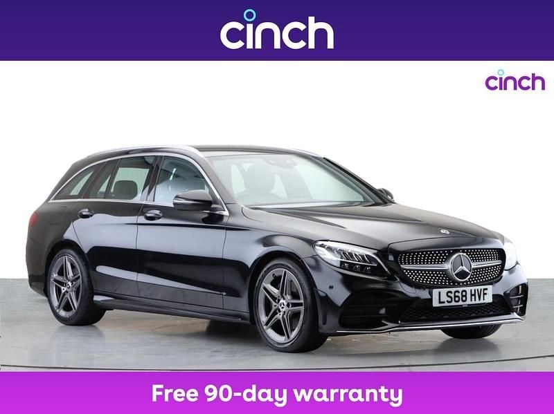 Black Used 2018 Mercedes C200 AMG line Estate | £14,999 (Fair price) - Image 1/3