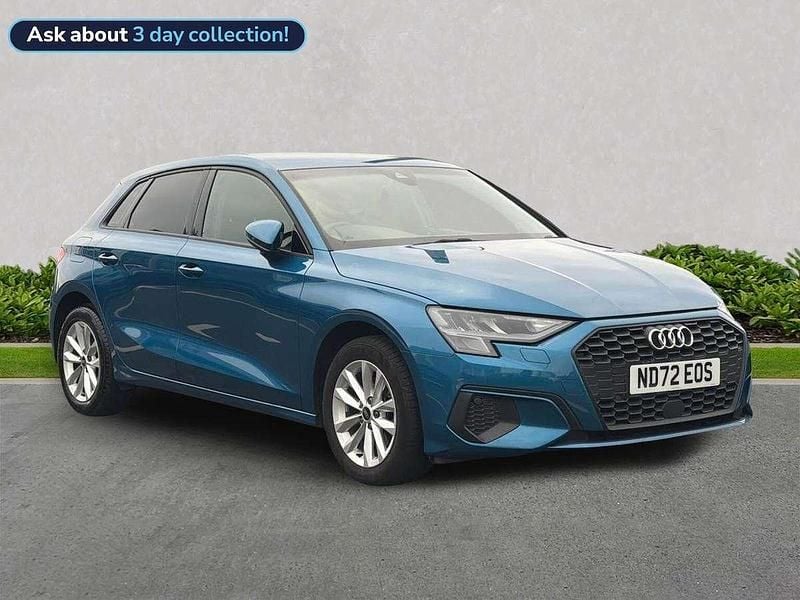 Blue Used 2022 Audi A3 Advanced Hatchback | £17,073 (Good price) - Image 1/4