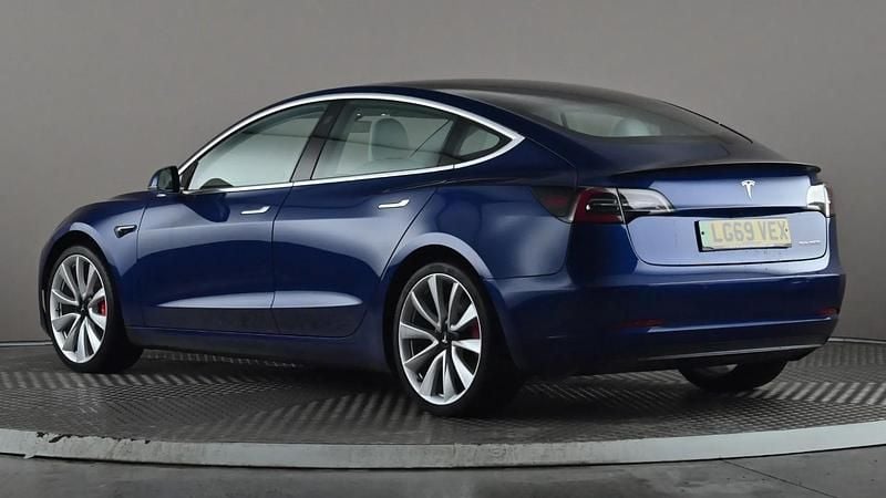 Used Tesla Model 3 Performance 335 kW (456 HP) 2019 Blue Sedan