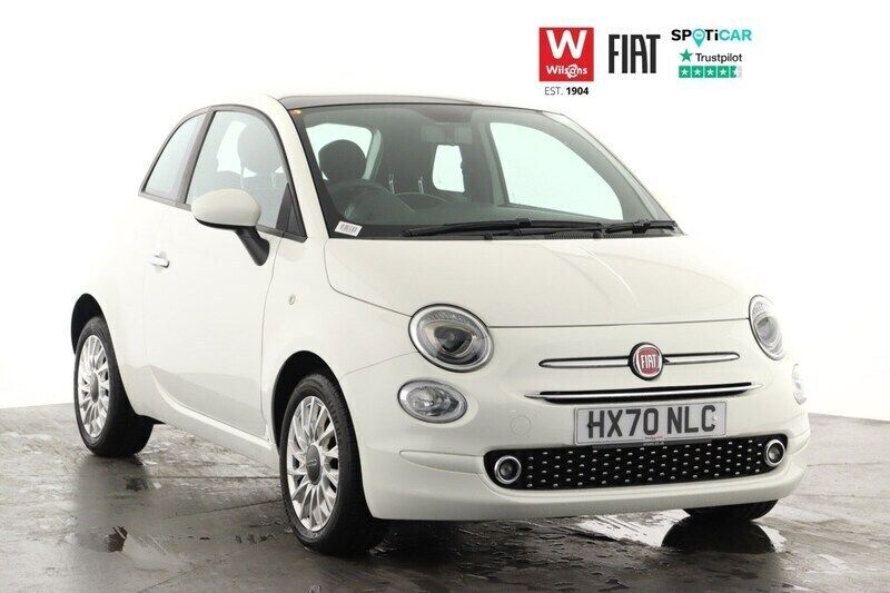 White Used 2020 Fiat 500 Lounge Hatchback | £9,699 (Fair price) - Image 1/4