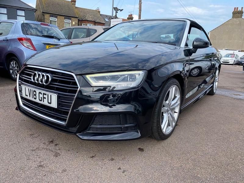 Black Used 2018 Audi A3 Cabriolet S-Line Cabriolet | £17,995 (A bit pricey) - Image 1/4