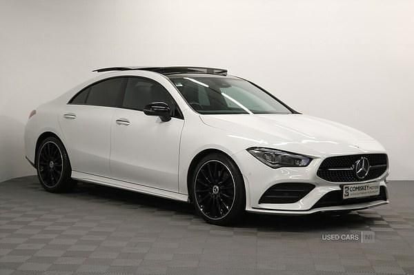 White Used 2023 Mercedes CLA220 AMG Line Premium Plus Sedan | £25,995 (Fair price) - Image 1/4