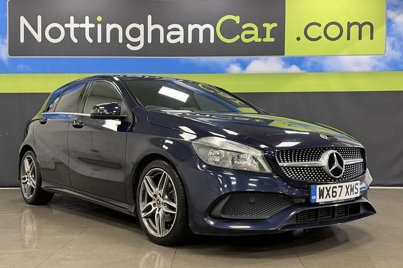 Used Mercedes A200 AMG line 136 HP (100 kW) 2017 Blue Hatchback