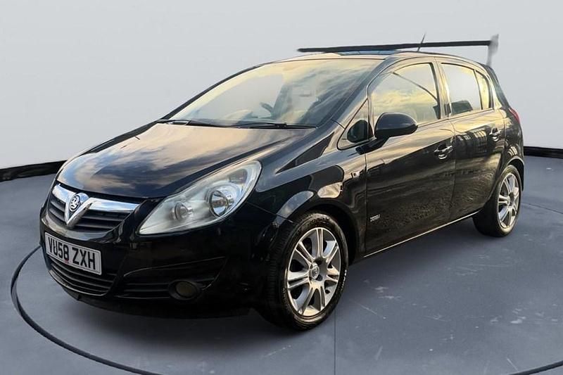 Used Vauxhall Corsa Design Edition 90 HP (66 kW) 2008 Black Hatchback