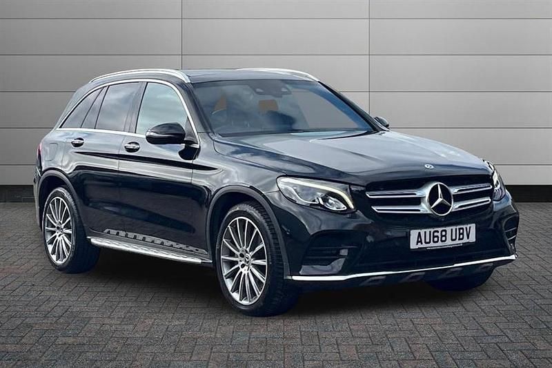 Obsidian black Used 2018 Mercedes GLC350 AMG line Estate | £19,490 (A bit pricey) - Image 1/4