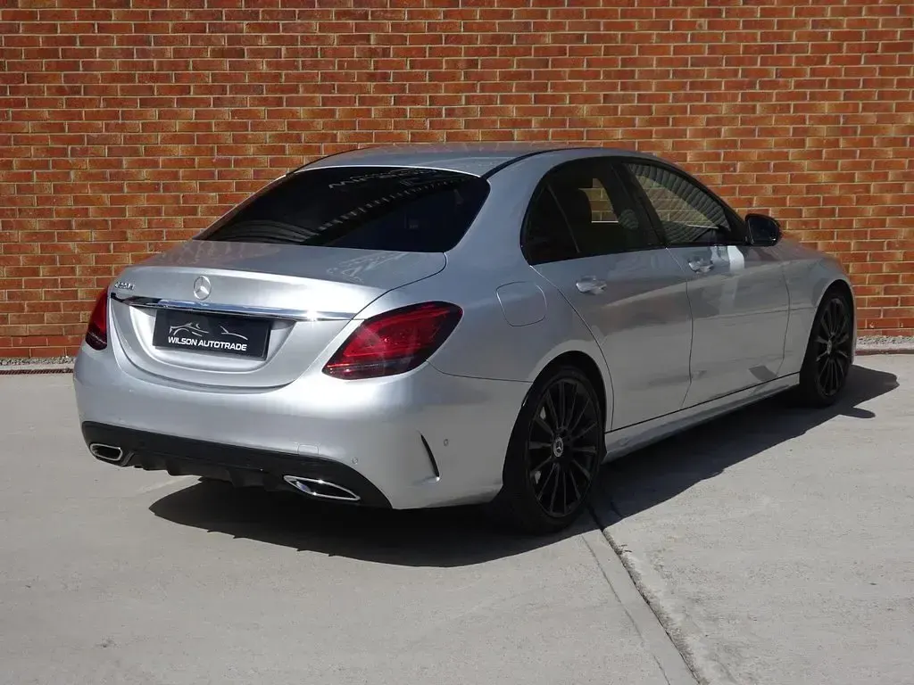 Used Mercedes C220 AMG line 194 HP (142 kW) 2021 Silver Sedan