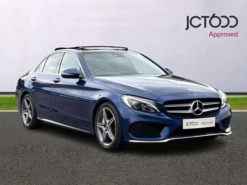 Blue Used 2018 Mercedes C250 AMG Line Premium Plus Sedan | £15,442 (Good price) - Image 1/4