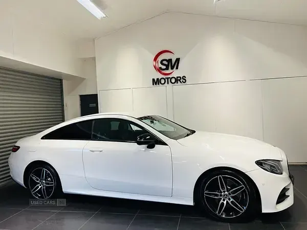 Used Mercedes E220 AMG line 194 HP (142 kW) 2017 White Coupe