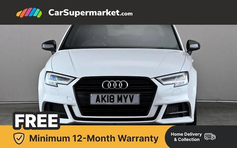 Used Audi A3 Black Edition 116 HP (85 kW) 2018 White Sedan