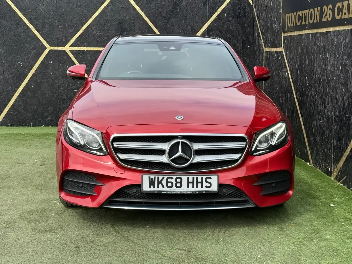 Used Mercedes E220 AMG Line Premium Plus 194 HP (142 kW) 2018 Red Sedan