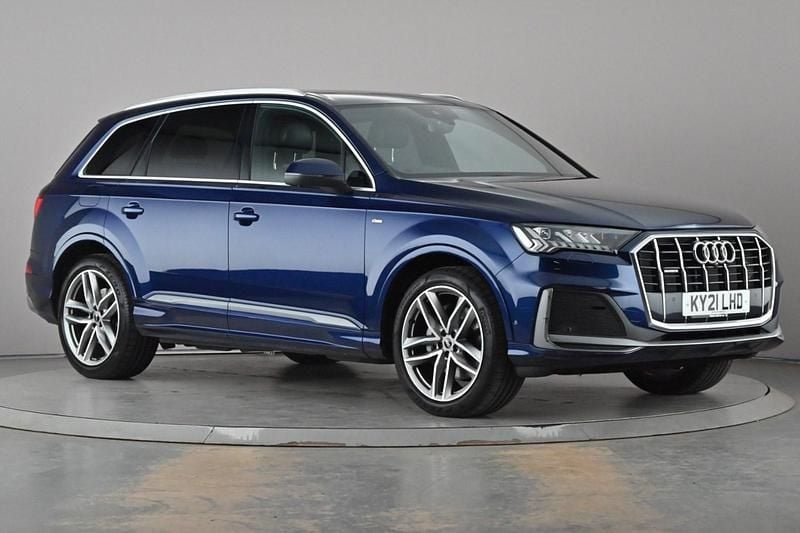 Begagnad Audi Q7 S-Line 286 HK (210 kW) 2021 Blå SUV
