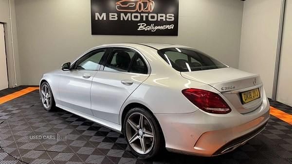 Used Mercedes C250 AMG line 204 HP (150 kW) 2018 Silver Sedan