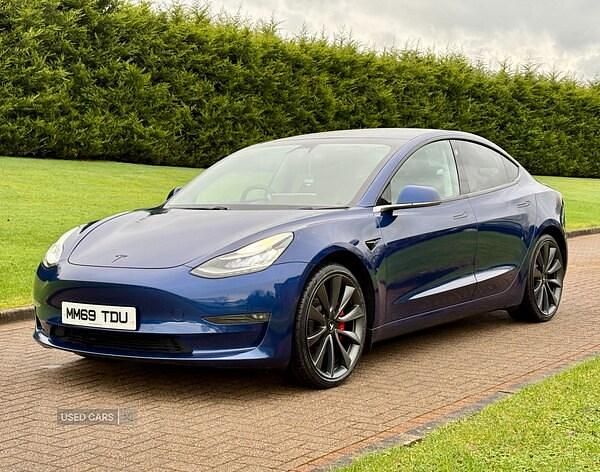 Used Tesla Model 3 Performance 461 kW (627 HP) 2019 Blue Sedan