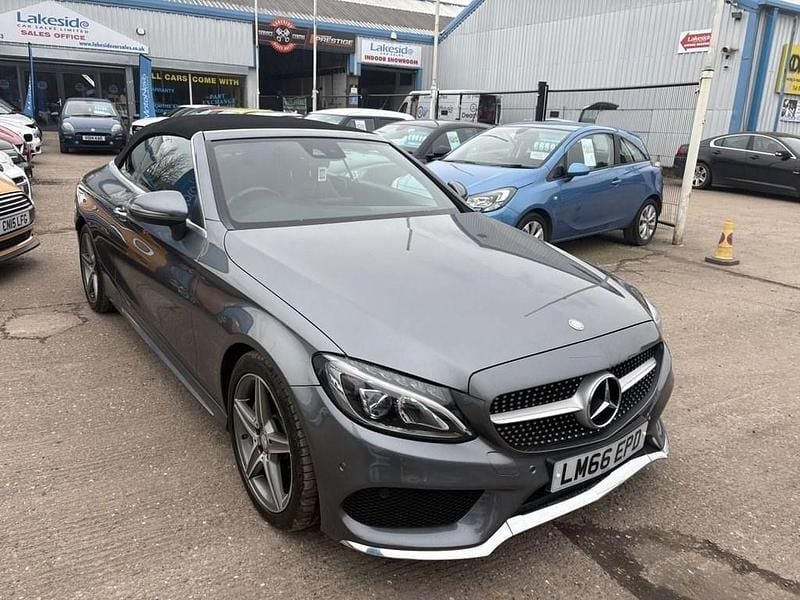 Used Mercedes C220 AMG line 170 HP (125 kW) 2016 Grey Cabriolet