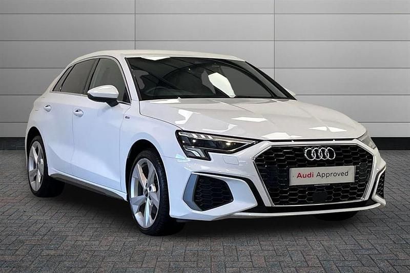 Ibis white Used 2022 Audi A3 e-tron S-Line Hatchback | £21,790 (Fair price) - Image 1/4