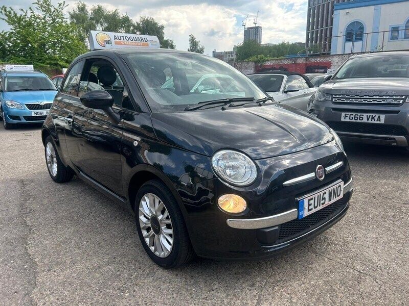 Black Used 2015 Fiat 500 Lounge Hatchback | £2,995 (Good price) - Image 1/2