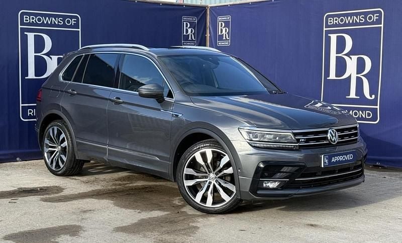 Grey Used 2019 VW Tiguan R-line SUV | £22,349 (Fair price) - Image 1/3