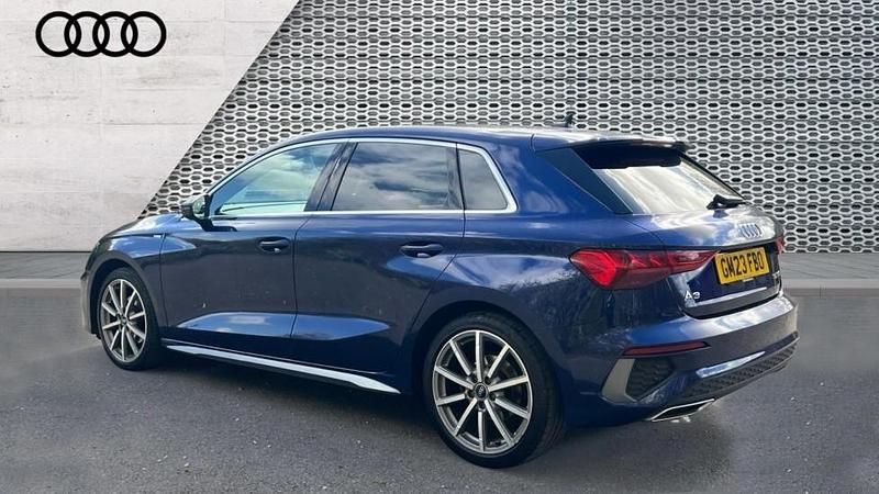 Used Audi A3 S-Line 150 HP (110 kW) 2023 Blue Sedan