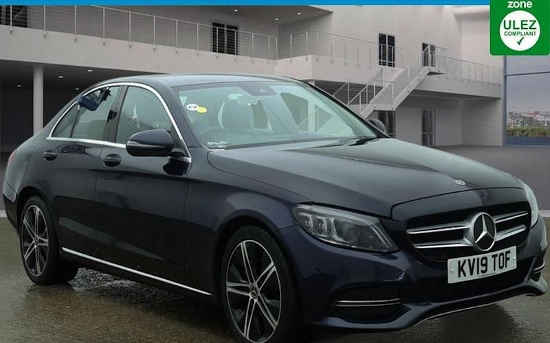 Used Mercedes C200 184 HP (135 kW) 2019 Blue Sedan