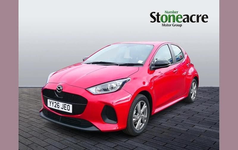 Ny Mazda 2 Exclusive-Line 113 HK (83 kW) 2026 Röd Halvkombi